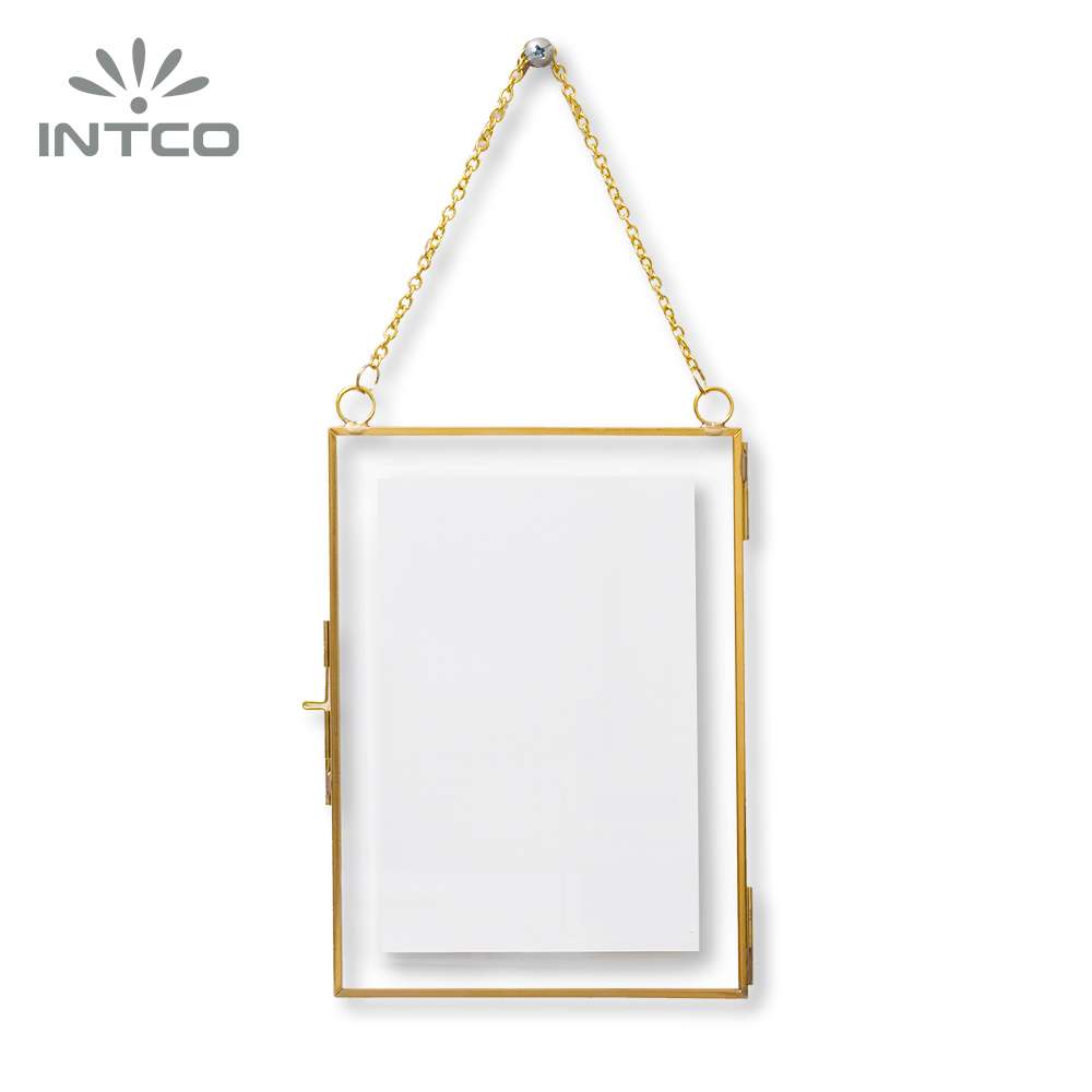 The backing of gold plated metal frame